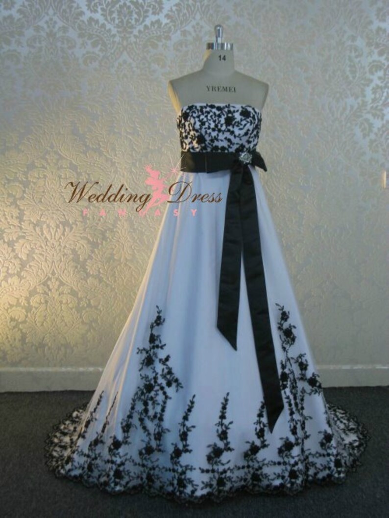black and white bridal