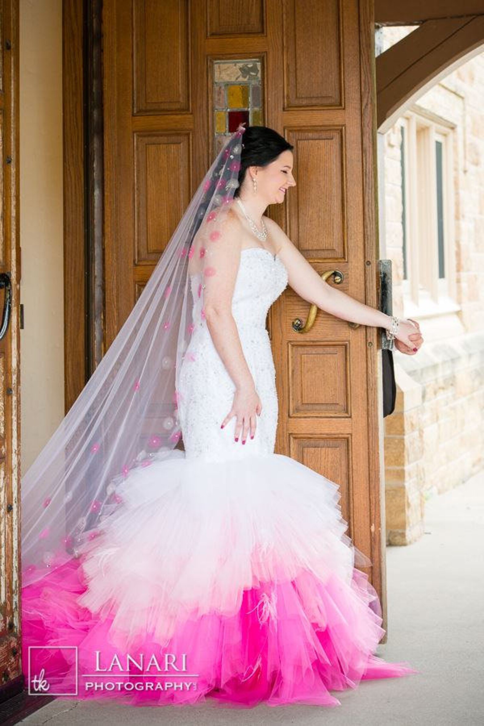 Pink Ombre Wedding Dress, Pink Wedding Dress, Ombre Wedding Dress ...