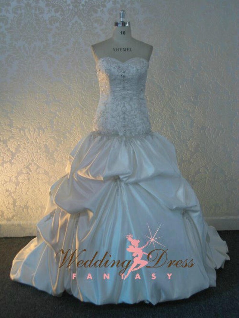 Fairytale Ballgown Wedding Dress Drop Waist With Sweetheart Etsy