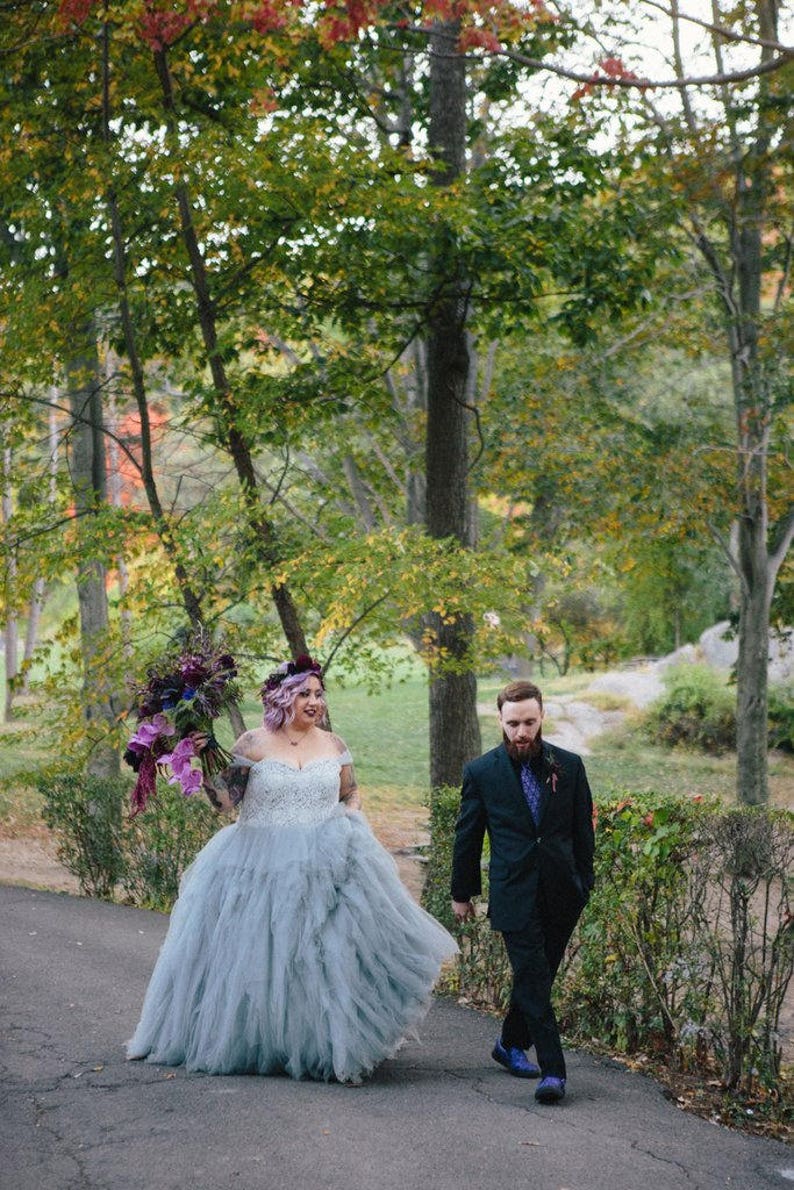 Gray Wedding Dress, Gray Bridal Gown, Gray Wedding Gown, Grey Wedding Dress, Grey Wedding Gown, Grey Bridal Gown image 2