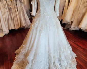 Modest Wedding Dress with Long Sleeves