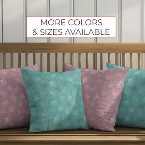 Floral Outdoor Pillow, Ginkgo Leaves Design Square Pillow, Recycled Polyester Insert, Sofa Cushion Case, Black Cream Green Pink Options