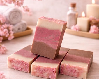 Bar Soap Handmade Shea Butter Coconut Milk: Cherry Almond
