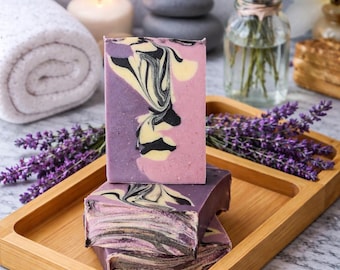 Bar Soap Handmade Shea Butter Coconut Milk Lavender Vanilla Soap