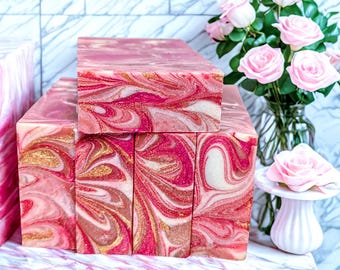 Bar Soap Handmade Shea Butter Coconut Milk: Rose Gold