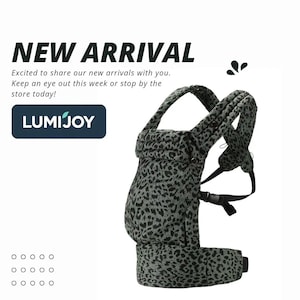 Portabebés de leopardo de moda, portabebés para niños pequeños, manos libres, regalo del Día del Padre, adecuado para niños de 6 a 48 meses, hasta 44 libras, cómodo y seguro.
