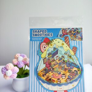 Ensemble d'autocollants 3D Smoothies d'été - Stickers déco miniatures à faire soi-même pour la fête des pères