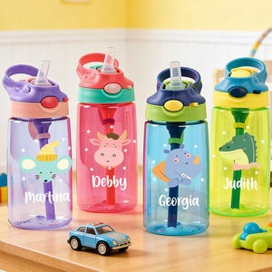 Personalized Kids Water Bottle Custom Name Bottle Back to School Bottle Baby Shower Gift Toddler Gift First Birthday Gift Holiday Gifts
