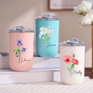Personalized Stainless Coffee Cup,Bridesmaid Proposal Gift,Wine Tumbler with Lid,Stainless Steel Bottle,Insulated Travel Mug,Bridesmaid Gift