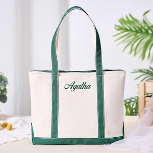 Bridesmaid Gifts, Personalized Bridesmaid Tote Bag, Custom Tote Bag With Name, Embroidered Canvas Tote Bag, Bridal Shower Gifts,Wedding Gift