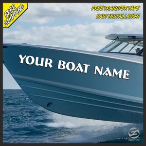 Benutzerdefinierte Bootsnamen, Yacth-Namen (jede Größe, jede Farbe) Machen Sie Ihren eigenen personalisierten Schriftzug (Buchstaben und Zahlen) Marine-Vinyl-Aufkleber