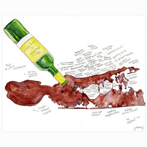 Weinberge von Long Island Karte - Merlot Version
