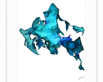 Shelter Island - Watercolor Map