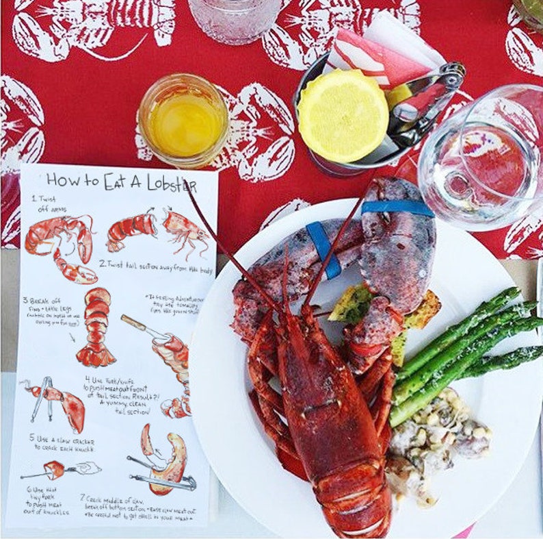 How To Eat a Lobster Table Cards  Instructional Cards  image 1