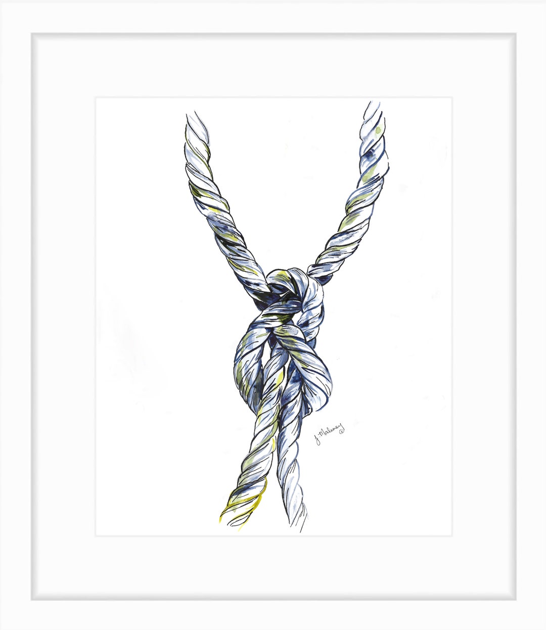 Sailor's Knot Watercolor Print Etsy
