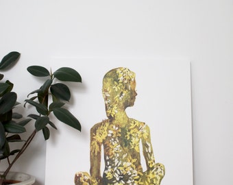 Zen Girl Watercolor Print