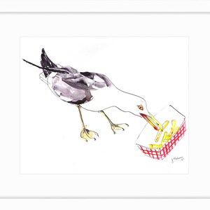 Seagull Eating French Fries