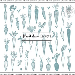 Farmhouse Carrot Svg bundle/hand draw carrots/Eastern carrots svg/Spring Harvest decor/Fabric pattern/Easter Clipart
