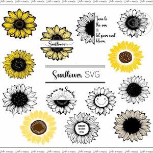 Sunflower Svg/Sunflower Bundle svg/Flower svg/Teachers day svg/Tshirt Tumbler Vinyl/ Silhouette/Cut file Cricut/SVG PNG EPS Digital download