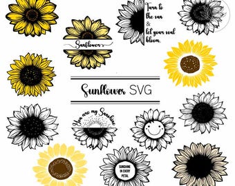 Solros Svg/Solros Bundle svg/Blomma svg/Lärarnas dag svg/Tshirt Tumbler Vinyl/Silhuett/Klippfil Cricut/SVG PNG EPS Digital nedladdning