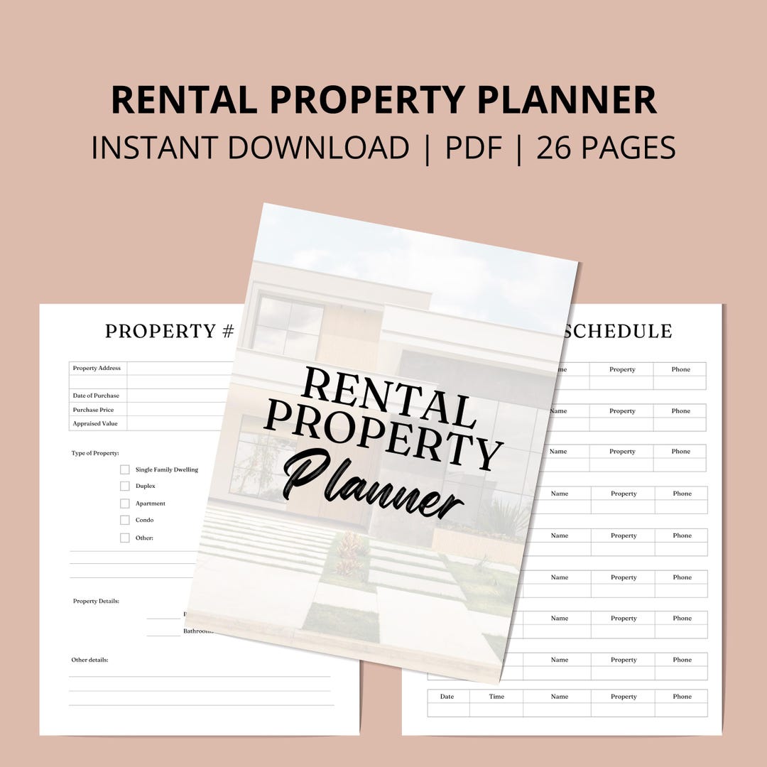 Rental Property Planner – Landlord Organizer – Tenant & Expense Tracker ...