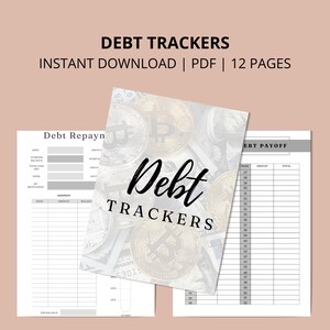 Rastreador de deudas imprimible – Planificador de pagos – Libertad financiera – Liquidación de tarjetas de crédito y préstamos – Descarga digital