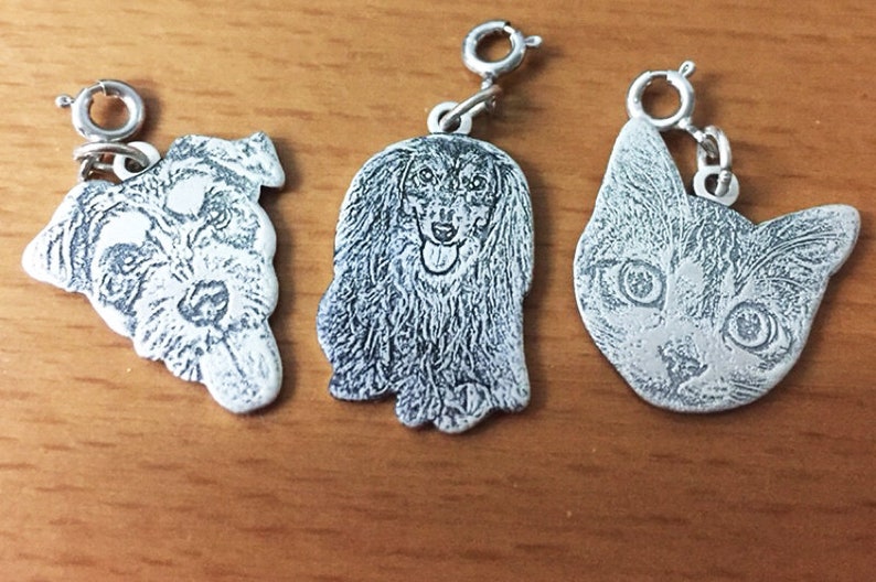Personalized Pet Necklace Engraved Pet Photo Charm Necklace . Etsy