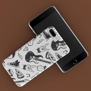 Rock n Roll Phone Case – Punk Grunge Aesthetic- Edgy Minimalist iPhone Samsung Case – Glossy or Matte – Wireless Charging