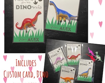 Dino mite valentines dinosaur personalized class team teacher gift heart