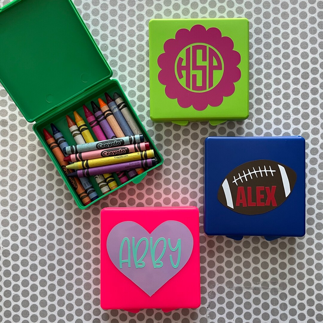 Personalized Small Square School Box Plastic Kids Back to School ...