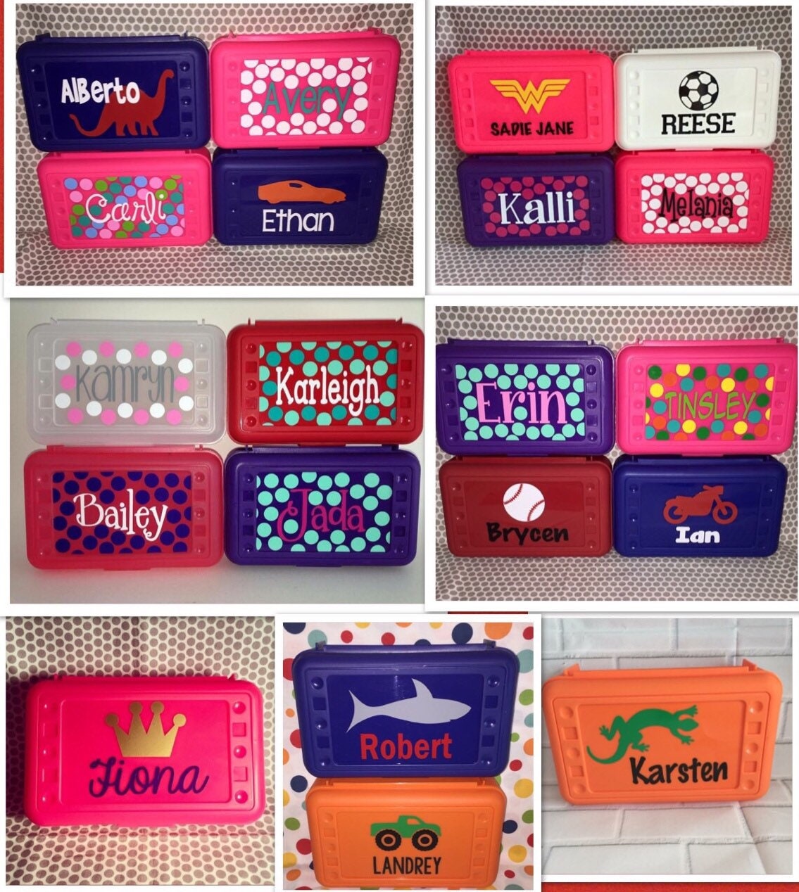 Personalized Pencil Box Organizer – The Color of Whimsy