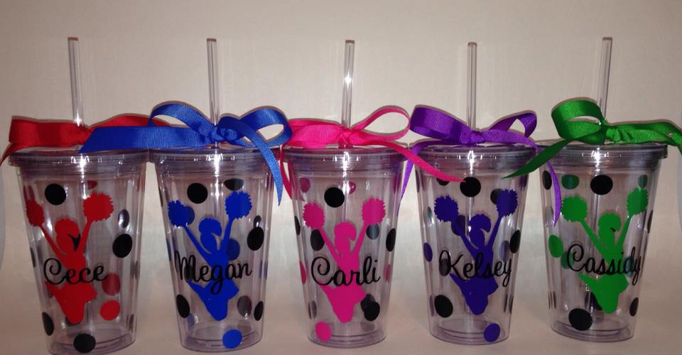 CHEER Cheerleader Personalized Acrylic Tumbler CUP With Lid | Etsy