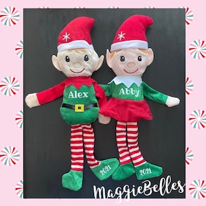 Personalized Christmas Plush Elf Elves stocking stuffer teacher gift coach friend custom