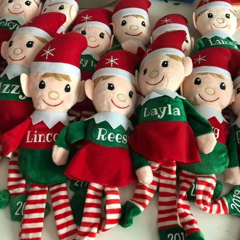 Personalized Christmas Plush Elf Elves Stocking Stuffer Teacher Gift ...