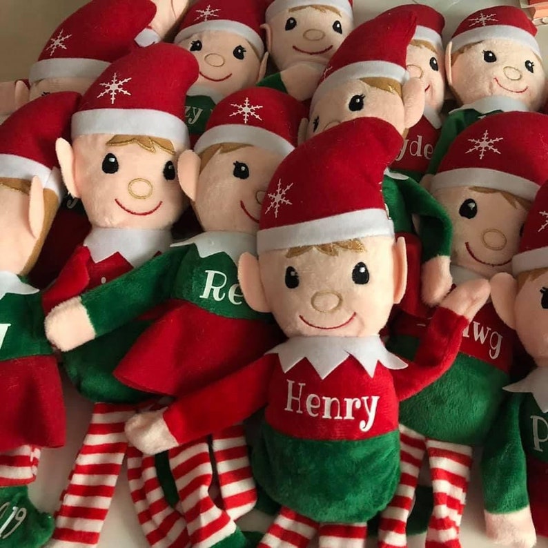 Personalized Christmas Plush Elf Elves Stocking Stuffer Teacher Gift ...