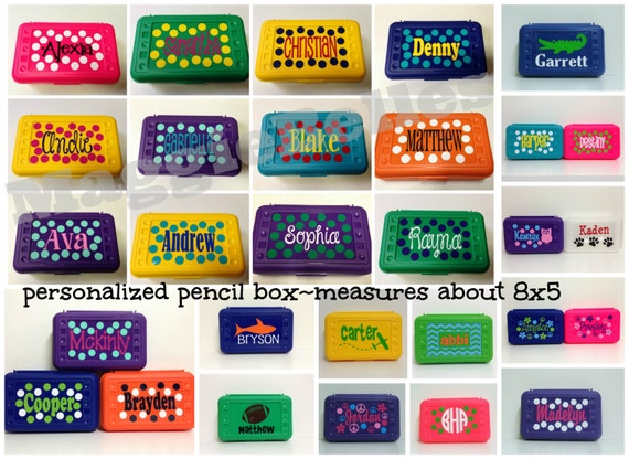 Personalized Pencil Box School Supplies Plastic School Box 