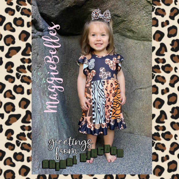 Wild About the Mouse Dress Disney Inspired Mickey Minnie Animal Kingdom Zebra Leopard Giraffe Etsy