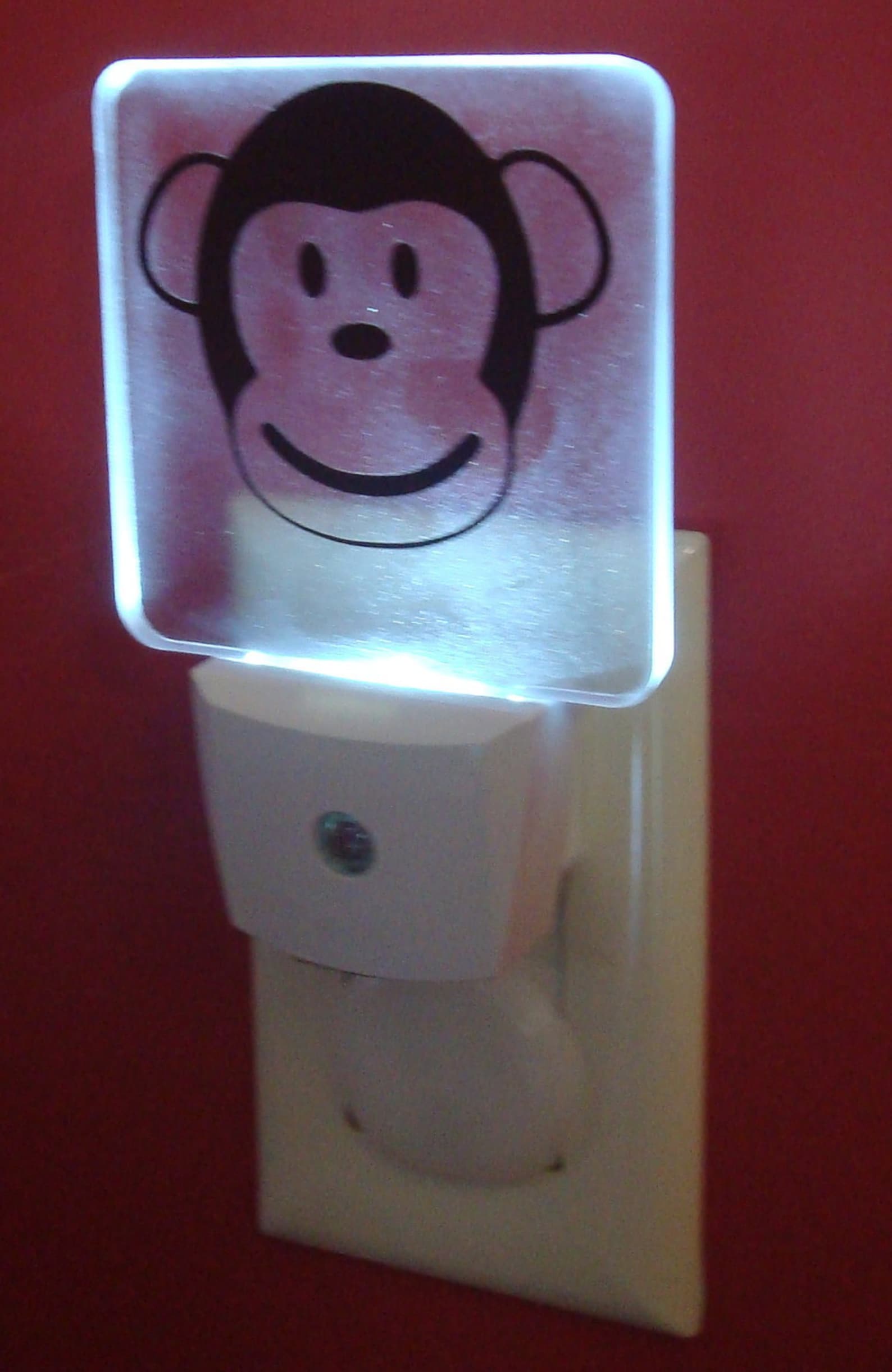 Personalized LED Night Light Monogram Kids Wall Plug In Etsy