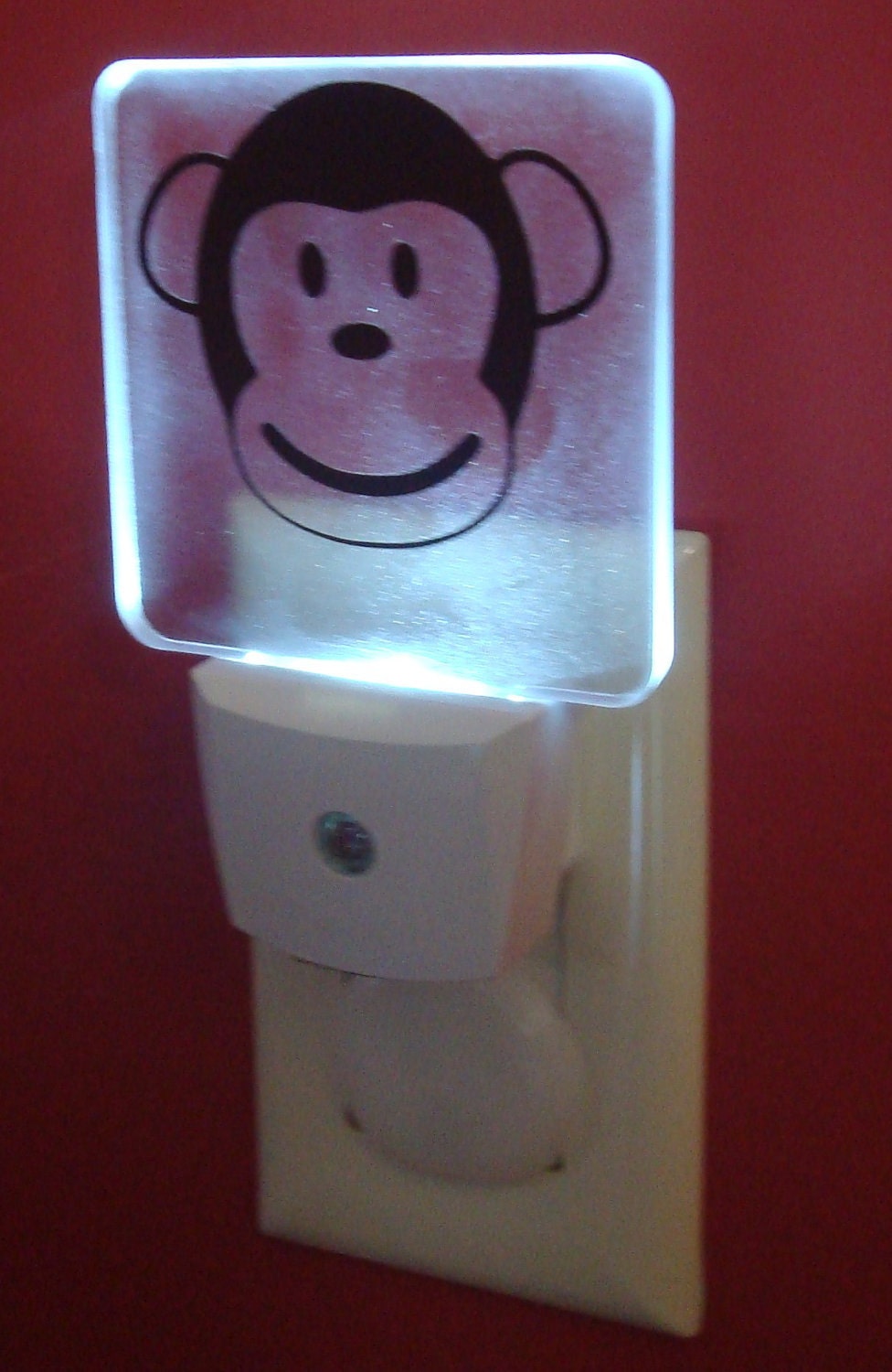 Personalized LED night light Monogram Kids wall plug in | Etsy