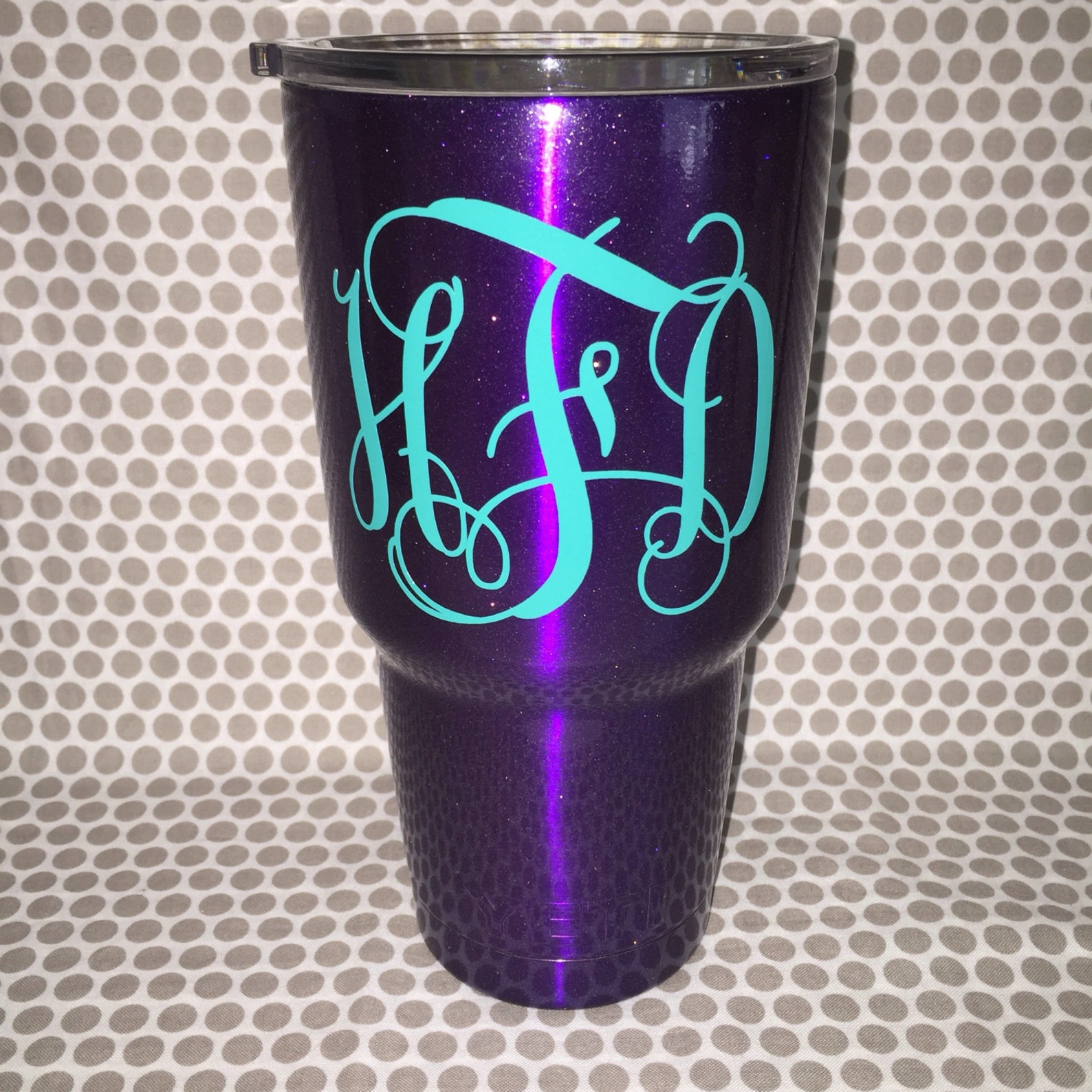 Vine MONOGRAM Car Decal Interlocking Initial Vinyl DIY Wall Preppy ...