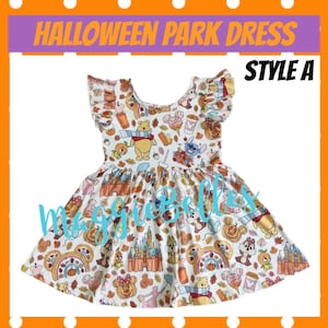 Park Halloween dress not so scary party pumpkin mouse twirl FAST SHIP
