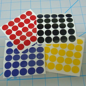Polka dot vinyl decal sheet 25 each 4 sheets 100 dots total DIY image 2
