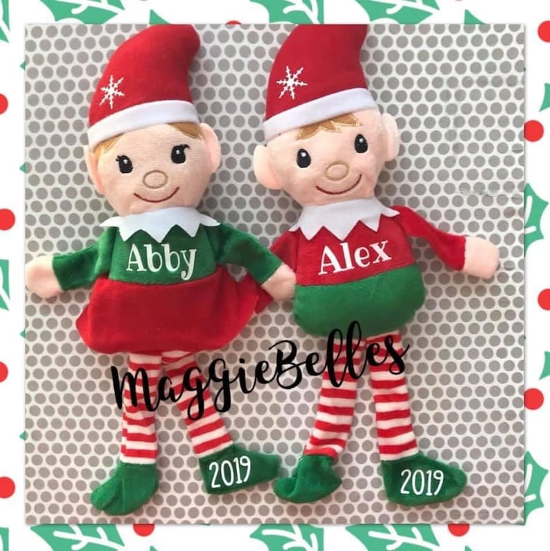 Personalized Christmas Plush Elf Elves Stocking Stuffer Teacher Gift ...