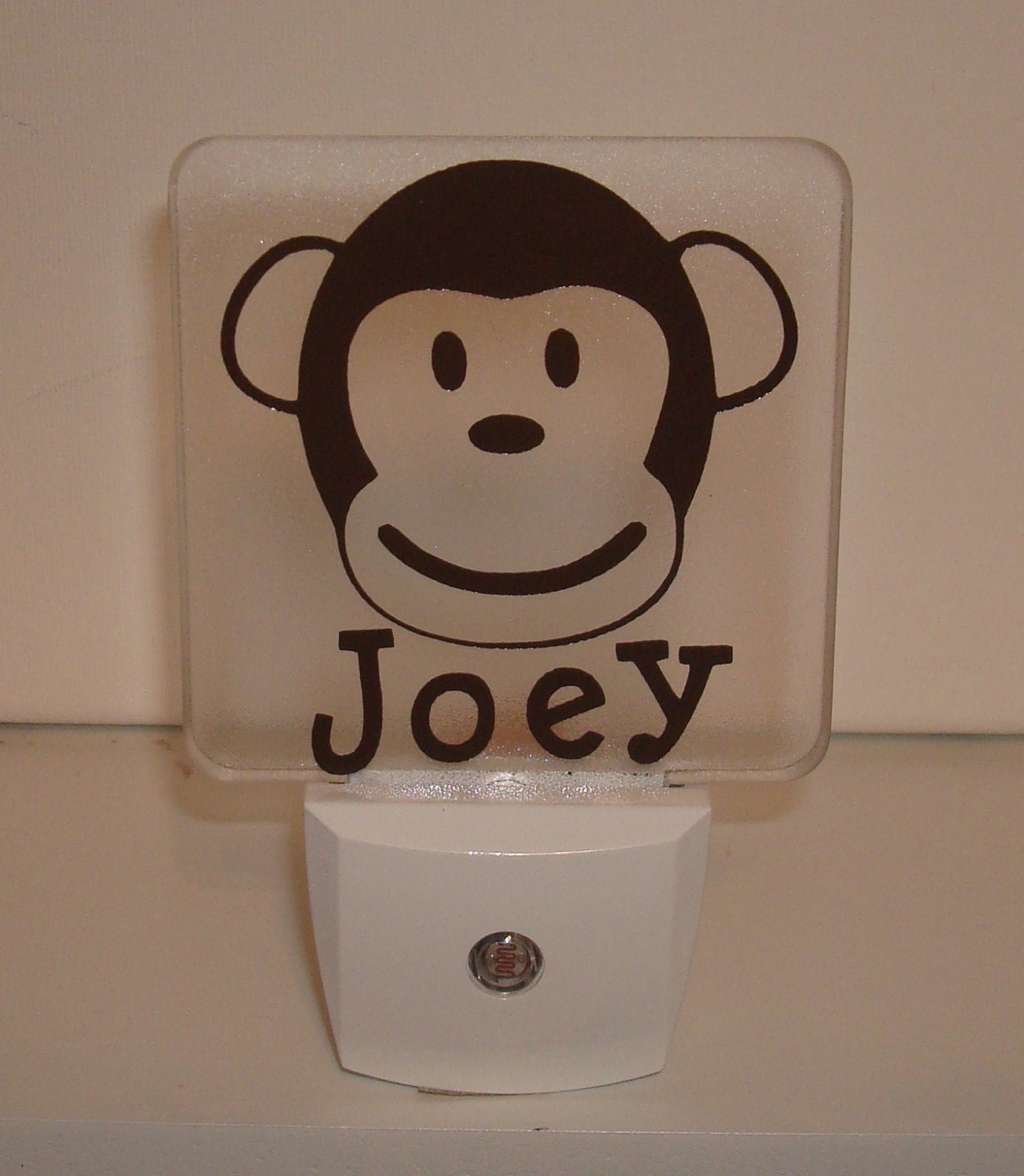 Personalized LED Night Light Monogram Kids Wall Plug In - Etsy
