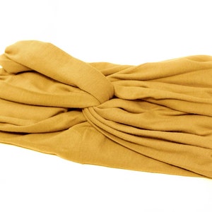 Stirnband, turbanstyle, senfgelb