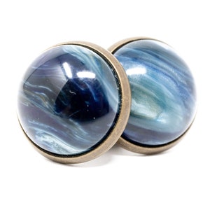 Studs, galaxy, cosmos, earrings, marble look, marbled