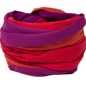 Musselintuch, Schal Damen, Orange, Violett, Fuchsia, Pink, Orange, Schal, Stola, Rost, Rosa, Kardinal, Musselin, Musselinschal, Halstuch