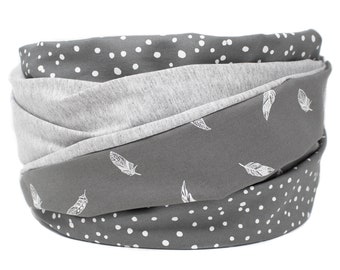 Loop scarf children, scarf linen, feather, scarf children, loop scarf boys, loop scarf girls