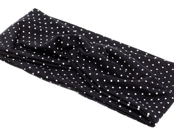 rockabilly / BLACK polka dots / headband / hairband / headband / bandeau / dots / basic headband / black / hairband black