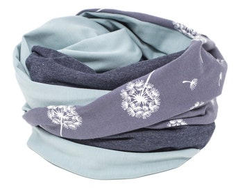 Jersey Loop, Jersey Loop Scarves Jersey, blanco, azul paloma, suave, agradable, Día de la Madre